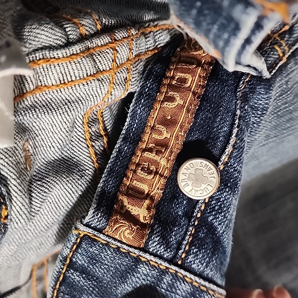 LUCKY BRAND Lil Lexi Bootcut Jeans 14/32 Low Rise Button Fly Y2K USA Denim 34 30 - Picture 14 of 16